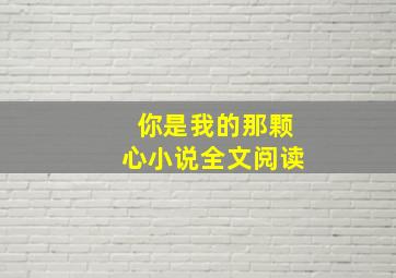 你是我的那颗心小说全文阅读