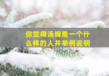 你觉得汤姆是一个什么样的人并举例说明