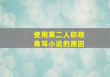 使用第二人称视角写小说的原因