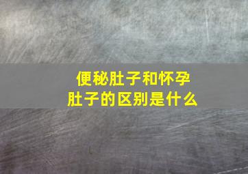 便秘肚子和怀孕肚子的区别是什么