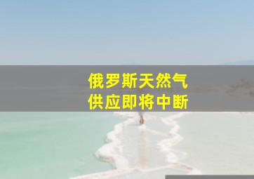 俄罗斯天然气供应即将中断