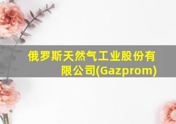 俄罗斯天然气工业股份有限公司(Gazprom)