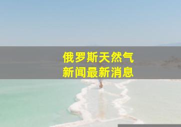 俄罗斯天然气新闻最新消息