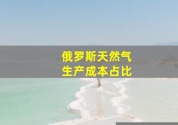 俄罗斯天然气生产成本占比