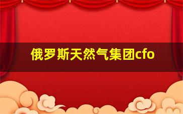 俄罗斯天然气集团cfo