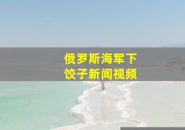 俄罗斯海军下饺子新闻视频