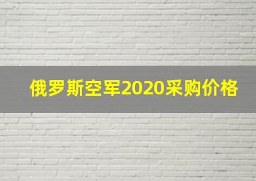 俄罗斯空军2020采购价格