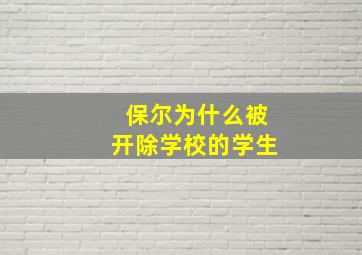 保尔为什么被开除学校的学生