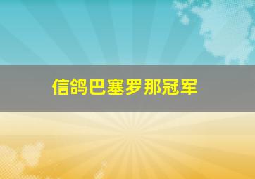 信鸽巴塞罗那冠军