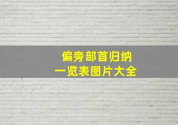 偏旁部首归纳一览表图片大全