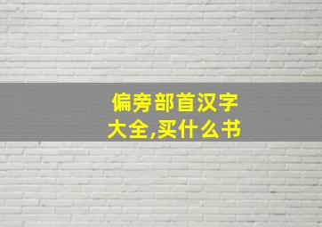 偏旁部首汉字大全,买什么书