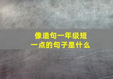 像造句一年级短一点的句子是什么