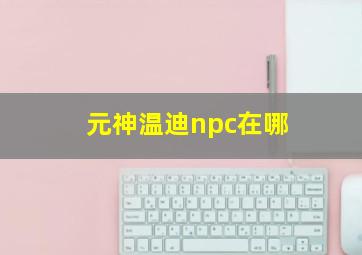 元神温迪npc在哪