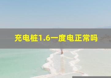 充电桩1.6一度电正常吗