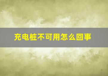 充电桩不可用怎么回事