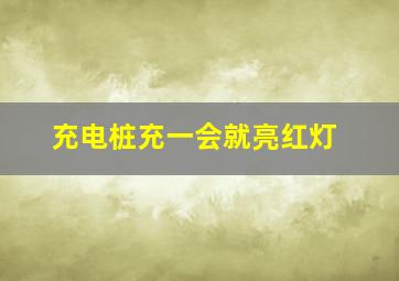 充电桩充一会就亮红灯