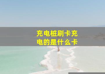 充电桩刷卡充电的是什么卡