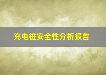 充电桩安全性分析报告