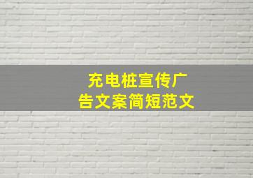 充电桩宣传广告文案简短范文