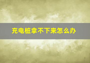 充电桩拿不下来怎么办