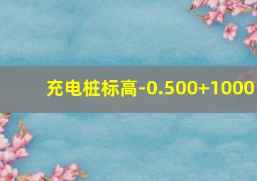 充电桩标高-0.500+1000