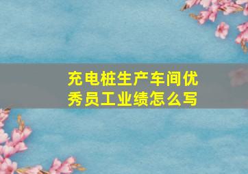 充电桩生产车间优秀员工业绩怎么写