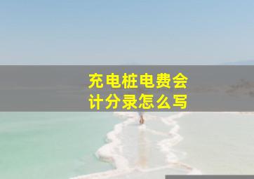 充电桩电费会计分录怎么写