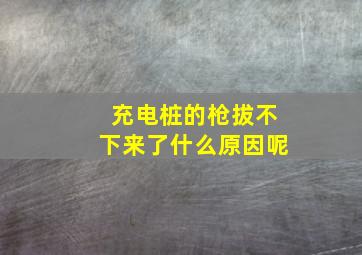 充电桩的枪拔不下来了什么原因呢