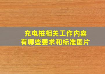 充电桩相关工作内容有哪些要求和标准图片