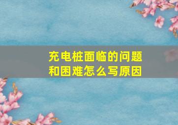 充电桩面临的问题和困难怎么写原因