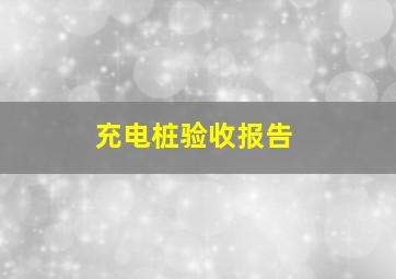 充电桩验收报告