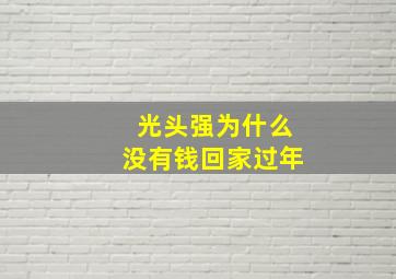 光头强为什么没有钱回家过年