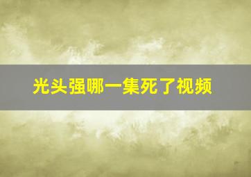 光头强哪一集死了视频