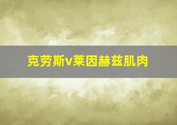 克劳斯v莱因赫兹肌肉