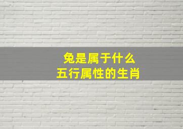 兔是属于什么五行属性的生肖