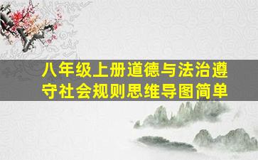 八年级上册道德与法治遵守社会规则思维导图简单