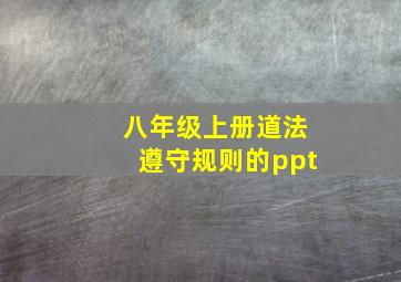 八年级上册道法遵守规则的ppt