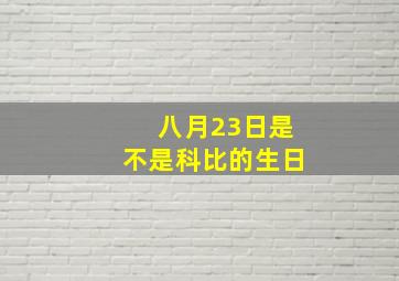 八月23日是不是科比的生日