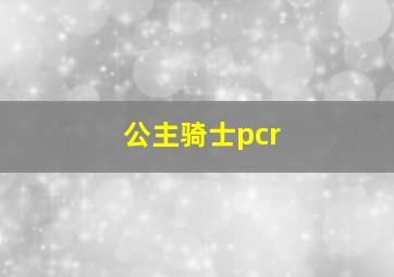 公主骑士pcr