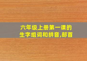 六年级上册第一课的生字组词和拼音,部首