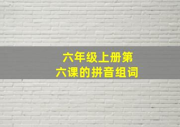 六年级上册第六课的拼音组词