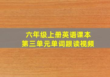 六年级上册英语课本第三单元单词跟读视频