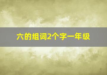 六的组词2个字一年级