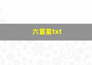 六盲星txt