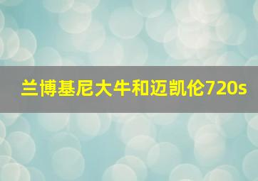 兰博基尼大牛和迈凯伦720s