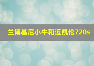 兰博基尼小牛和迈凯伦720s