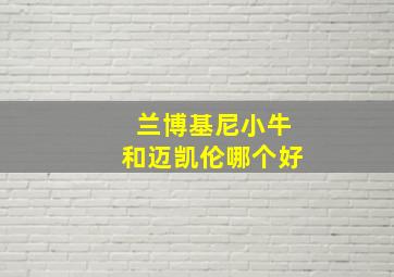 兰博基尼小牛和迈凯伦哪个好