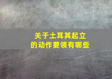 关于土耳其起立的动作要领有哪些