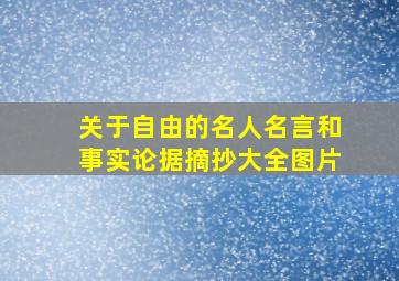 关于自由的名人名言和事实论据摘抄大全图片