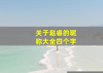 关于赵睿的昵称大全四个字